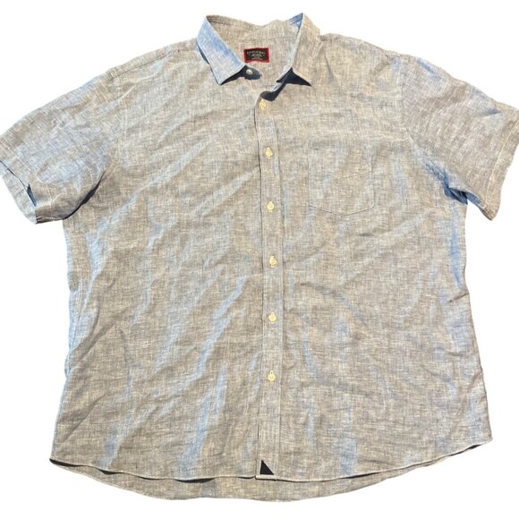 UNTUCKit 100% Linen Valente Wrinkle-Resistant Short Sleeve Button Down Shirt 2XL - Picture 4 of 11